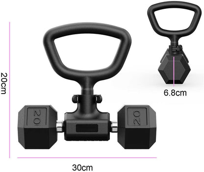 Dumbbell Barbell Converter Bar,Convert Dumbbells to Barbell Set and Kettlebell for Home Fitness,Adjustable Weight Capacitry Bar Convert to Dumbbell Set,For Home Gym Full Body Workouts