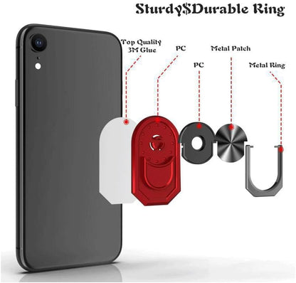 FZZSZS Case for ZTE Optus X Pro 5G (6.52") + Screen Protector Tempered Glass,Soft Gel TPU Silicone Protection Cover with Red Kickstand 360 Ring Holder Black Phone Case