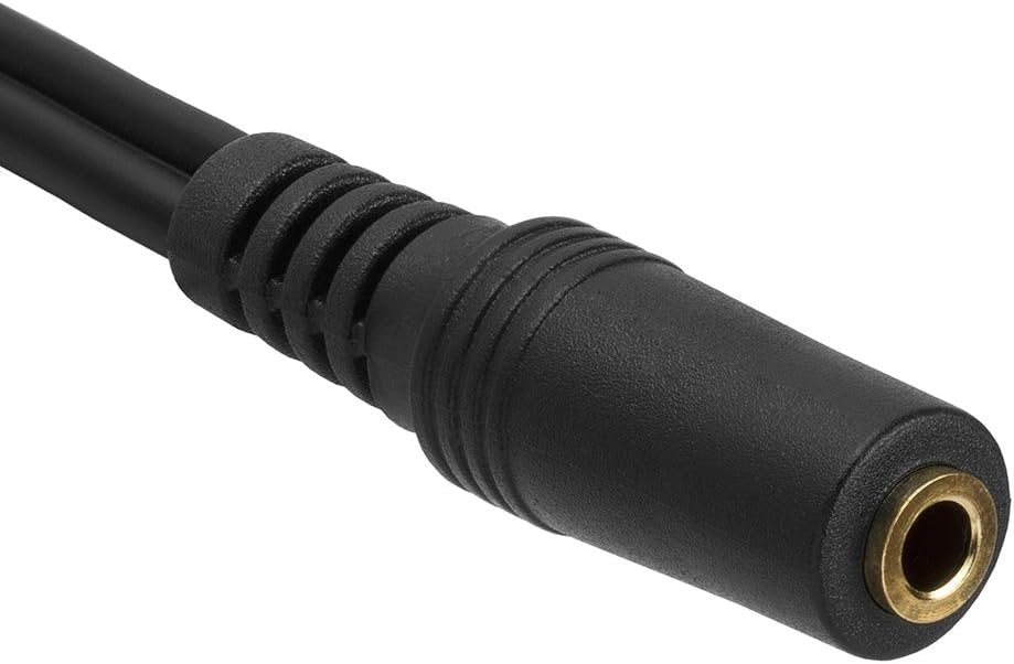 Cmple - 3.5mm Female to 2 RCA Male Stereo Audio Y Cable Adapter, Compatible with TV, Smartphones, MP3 Players, Tablets, Speakers, Home Theater Systems - Mini Plug Headphone Splitter - 6 Inch