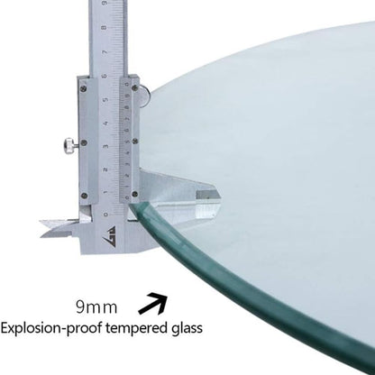 EMENAR 20in Dining Table Lazy Susan Turntable Tempered Glass Lazy Susan Transparent Round Rotating Tray Kitchen Serving Plate for Tabletop (Size : 60cm/24in)