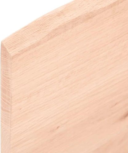 60 x 60 cm Solid Oak Tabletop, Natural Finish, Live Edge Design - Perfect Replacement for Coffee Table, Dining Table, Gold Desk Surface