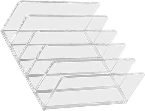 HORIALENCE Desktop Letter Sorter Wear Resistant Book Rack with Capacity Transparent Compartment Design for Efficient Document Storage and Organization Office Home Workspace