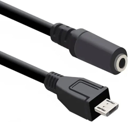 tunghey 3Pack Micro USB to 3.5mm Jack Audio Adapter Cable Right/Left Angled Micro USB Male to 4 Pole 3.5mm Female Audio Cable Cord for Active Clip Mic Microphone Convert Adapter