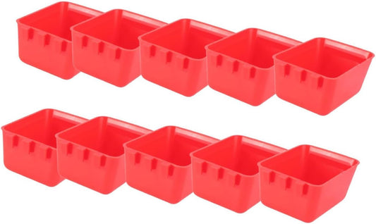 yuksok 10Pcs Cage Cups Bird Feeders Chicken Feeding Watering Feeders Versatile Hanging Poultry Feeding Container for Chicken Poultry