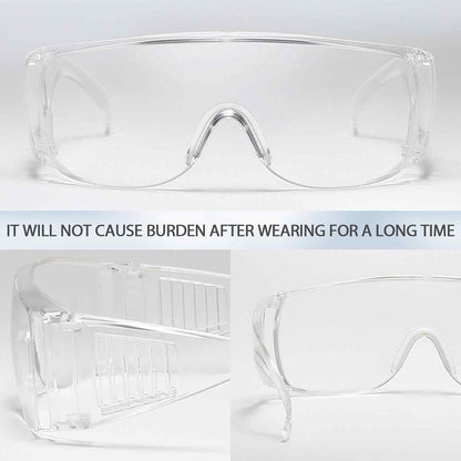 3 Pairs Clear Anti- Fog/Scratch Goggles over Glasses Goggles Eye Protective Polycarbonate Eyewear Safety Goggles for Shooting Labs Outdoor Welding Workplaces Safety Eye Protection