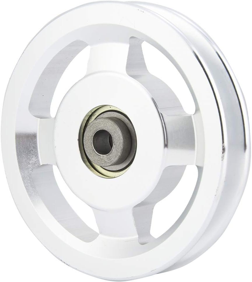 Bearing Pulley Wheel, Strength Training Pulley Home Gym Attachments Universal Fitness Equipment Replace Part Exercise Accessory Aluminium Alloy Replacement for Cable Machine Garage Door Diameter 115mm