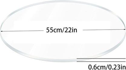 Round Glass Table Top, Long Lasting Clear Glass, Circle Tempered Glass Kitchen Table Top, Glass Table Top, Clear Circular Dining Table Top, Transparent Round, for Dining Table, Coffee Table (Size : 5