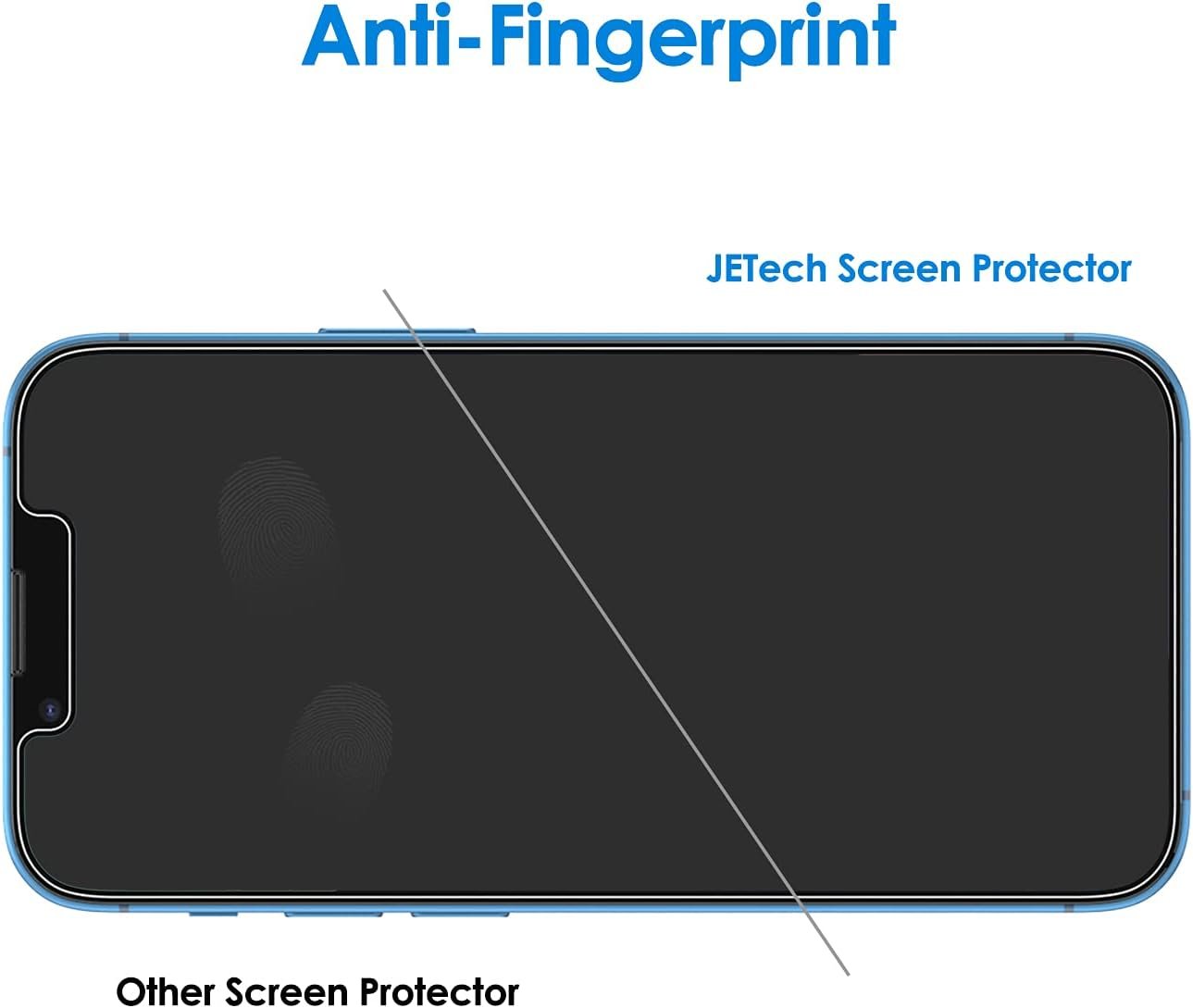 JETech Privacy Screen Protector for iPhone 16e 2025, iPhone 13/13 Pro 6.1-Inch, Anti Spy Tempered Glass Film, 2-Pack