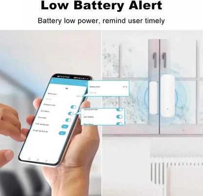 [2 Pack] Tuya Zigbee Door/Window Sensor â€“ Real-Time Alerts, Smart Home Automation, Works with Tuya Smart Life App, Battery Powered, Requires Zigbee Hub, White