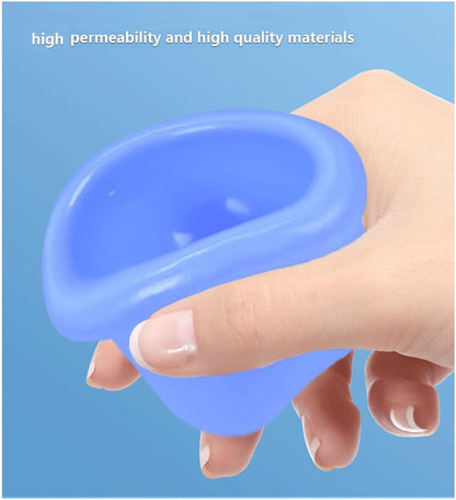 ETERNALLOOG Cupping Therapy Cups - Silicone Cups Set Firm for Muscle Soreness Pain Relief Body Neck Knee, Body Sculpting Cup, Deep Muscle Massager, Anti Cellulite Joint Pain Recovery (4 Sizes)