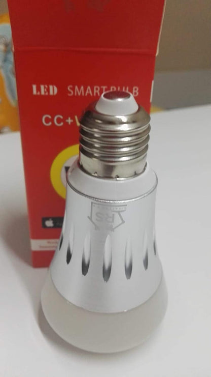 Smart Bulb, Smart Bulb, WiFi E27 RGB, RGB+W 7W, Echo Alexa, Google Home, Adjustable Light, Compatible iOS Android App Smart Life, 16 Million Colours, RS Smart Home, LED