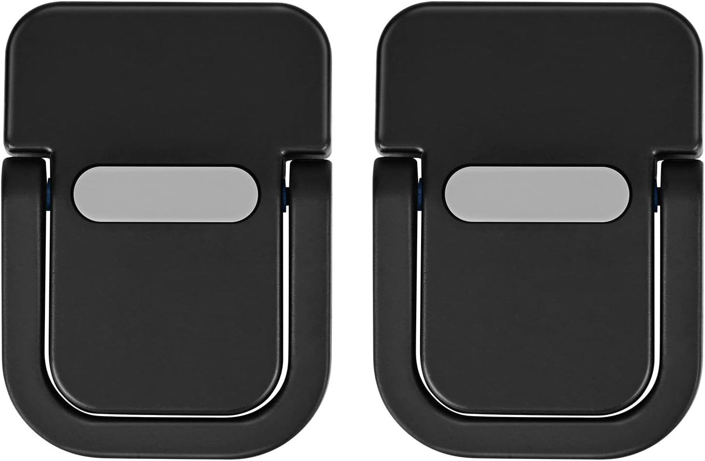 Bidponds 2 PCS Portable Invisible Laptop Stand, Mini Aluminum Feet Lifter, Self-Adhesive Foldable Cooling Riser, Computer Keyboard Mount Kickstand, Suitable for 12-17 Inches, Black