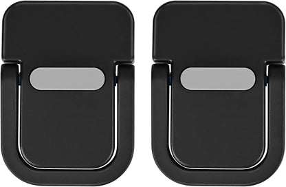 Bidponds 2 PCS Portable Invisible Laptop Stand, Mini Aluminum Feet Lifter, Self-Adhesive Foldable Cooling Riser, Computer Keyboard Mount Kickstand, Suitable for 12-17 Inches, Black