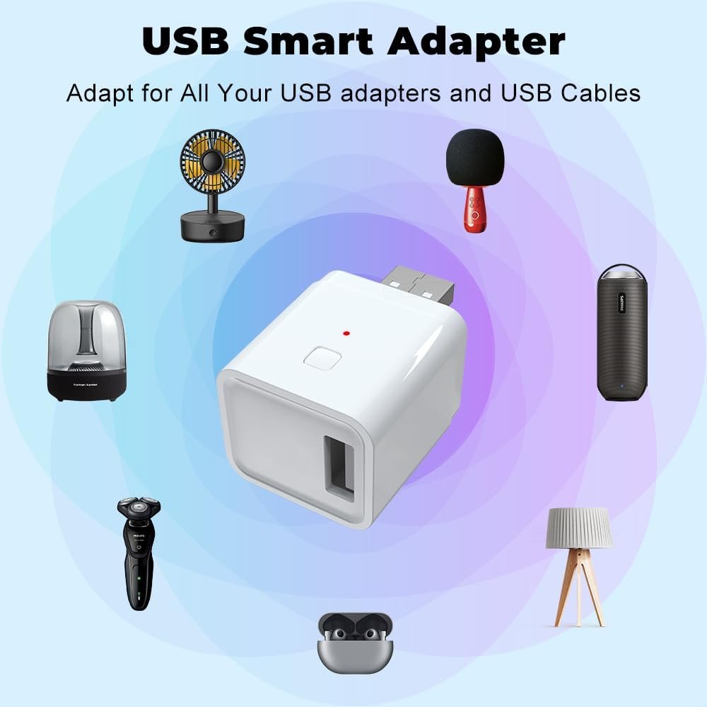 UanTii Tuya Smart Micro USB Adaptor Smart Plug WiFi Mini Power Adaptor Compatible with Alexa Works with Google Home