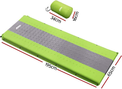Weisshorn Single Camping Air Mattress, Self Inflating Blow Up Mattresses Bed Sleeping Pad Mat Outdoor Tent Caravan Road Trip Travel Hiking Gear, with Carry Bag Water Resistant Green