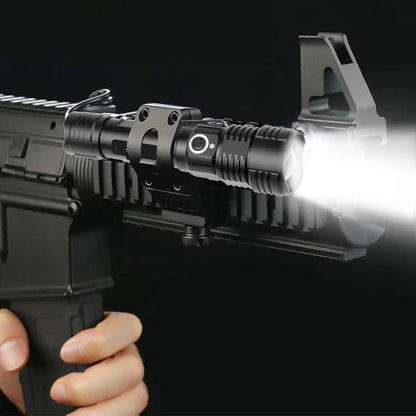 WINDFIRE 4 Color Multi-Color Tactical LED Flashlight Powerful Green White Red Purple Light Rechargeable Torch Zoomable Waterproof for Astronomy, Hunting, Fishing, UV Check