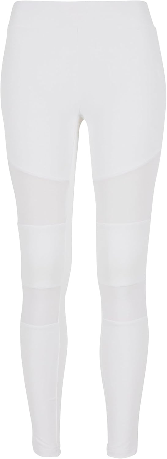 Urban Classics Women's High Waist Stretch Mesh Leggings with Regular Fit and Tapered Leg