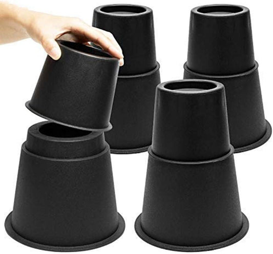 MOVEONSTEP 8 x Height Risers for Furniture, Beds, Tables, Adjustable Stands 7.5, 13, and 20.5 cm Furniture Risers Supports Up to 600 kg, 8 Pieces