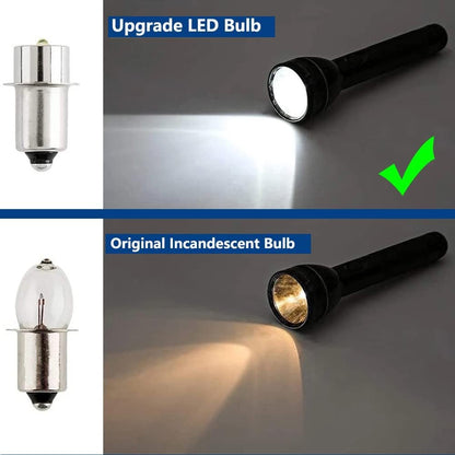 LudoPam LED Conversion Kit Upgrade Bulb Compatible for Maglite Flashlight 2 Cell C/D, 2 Pack