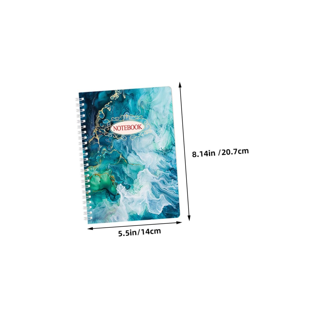 FONDOTIN 4pcs Spiral Planner Notebooks with Marble Design Pages Each Stylish College Ruled Notepad for Office School Supplies Durable Coil Binding Elegant Note Taking