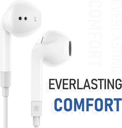 LUDOS FEROX Wired Earbuds in-Ear Headphones, Earphones with Microphone, 5 Years Warranty, Noise Isolation Corded for 3.5mm Jack Ear Buds for iPhone, iPad, Samsung, Computer, Laptop, Gaming, Sports
