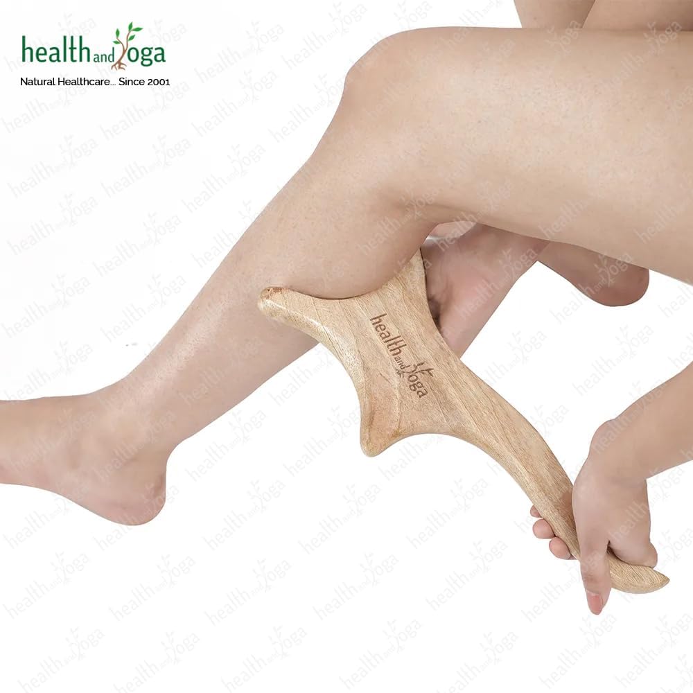 NatureSooth Wooden Gua Sha Massage Tool - Muscle Adhesions and Cellulite Treatment - Soft Tissue Repair and Scar Recovery - Full Body Pain and Stress Relief