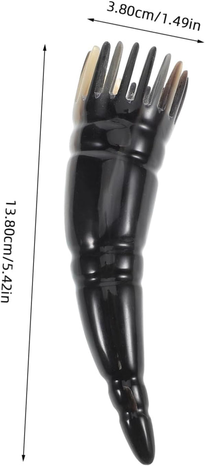 OATIPHO Natural Ox Horn Comb Gentle Scalp Massager Tool for Hair Massage Horn Brush for Healthy Scalp and Smooth Hair Design