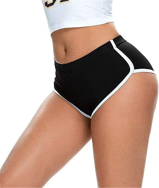 ZHER-LU Women's Mini Sport Shorts, Comfortable Elasticity Slip Shorts,Running Sports Yoga Cycling Shorts, Workout Gym Tummy Pants Leggings
