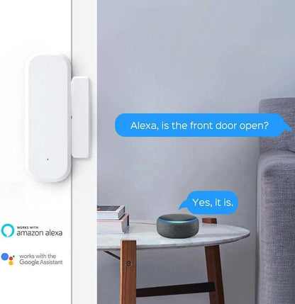 SOLO Smart WiFi Door Window Sensor Real time App Notification Compatible with Alexa Echo Google Home SmartLife/Tuya APP Control No Hub Required (1)
