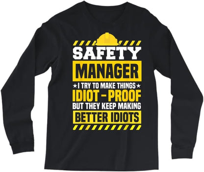 PQHSHOP Occupational Health Safety Management Safety Manager T-Shirt, Long Sleeve Shirt, Sweatshirt, Hoodie Unisex Adult Size Made in Canada