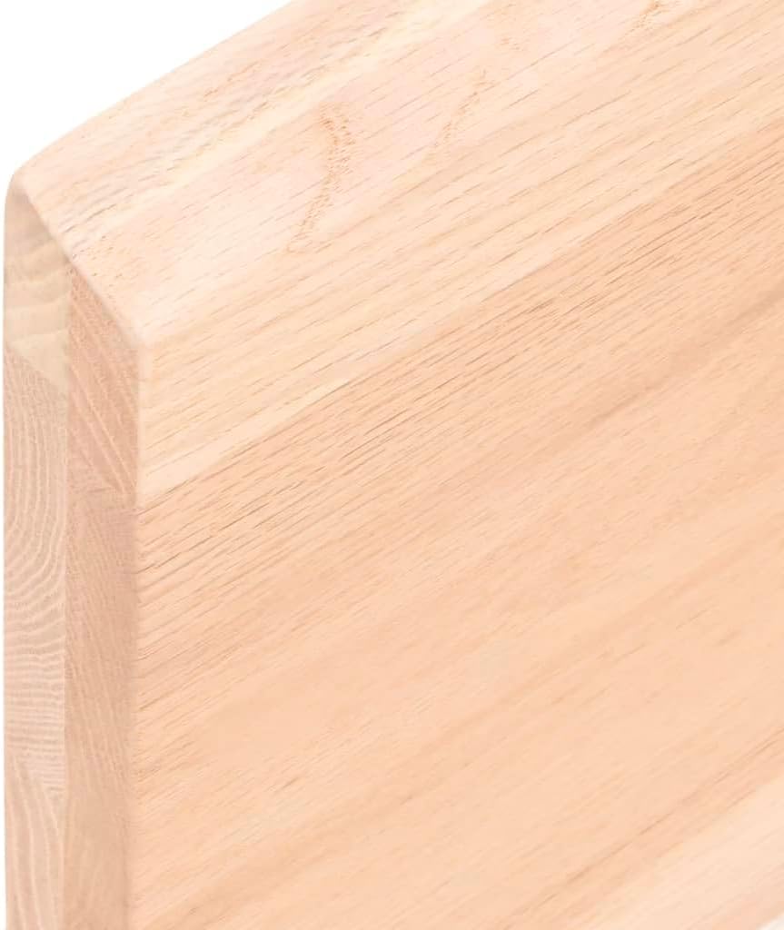 Homgoday 80x50 cm Solid Oak Tabletop, Unfinished, Live Edge Design, Replacement Coffee Table, Kitchen Dining Table, Desktop Countertop, Versatile Mobili Superficie