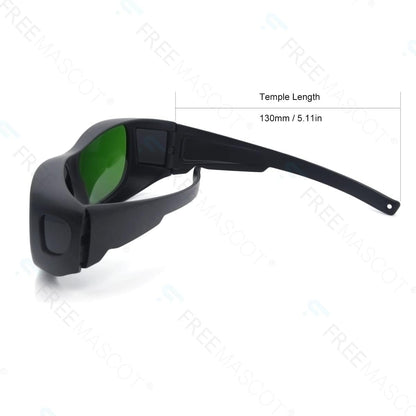 FreeMascot IPL Glasses 200nm-2000nm Laser Eye Protection Glasses for Tanning, Laser Hair Removal (Green)