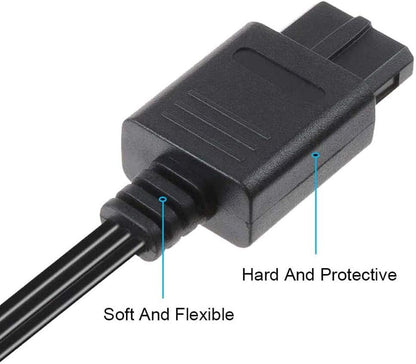 Snes/N64 to RCA Cable, 2-Pack 5.9ft Replacement AV Composite Cable Cords Adapter for Nintendo 64 N64/GameCube/Super Nintendo NES SNES