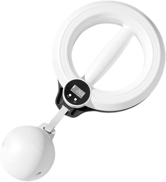 Weighted Hoop, Training Arm Strength Ring, Lightweight Portable Design Smart Waist Exercise, 360 Degree Rotating Fitness Gear for Hand Cranked Upper Body Workout, 48 x 6.3 Inch
