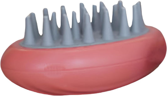 Pet Grooming Comb, Cat Bath Brush, 3.94x2.36x1.97 Inches, Hair Removal Tool, Portable Massage Design, Soft Silicone Teeth Daily Grooming for Small and Medium Pets, Multicolor
