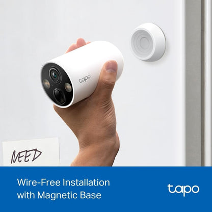 TP-Link Tapo Smart Wire-Free Indoor/Outdoor Security Camera, AI Detection, 10000mAh Battery, 2K QHD, Color Night Vision, 150Â° Super Wide FOV, IP66, Tapo Solar Panel Supported (Tapo C425(4-pack)V1.20)
