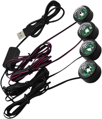 FUNOMOCYA USB Powered Car Led Lighting Lamp Voice Control for Car Decoration and Night Ambience