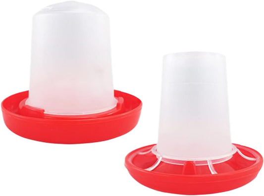 Chicken Water Feeder,Chick Feeder and Waterer Set | Poultry Feeding & Watering Supplies for Farm Pet Outdoor Baby Barn Family Livestock Friends