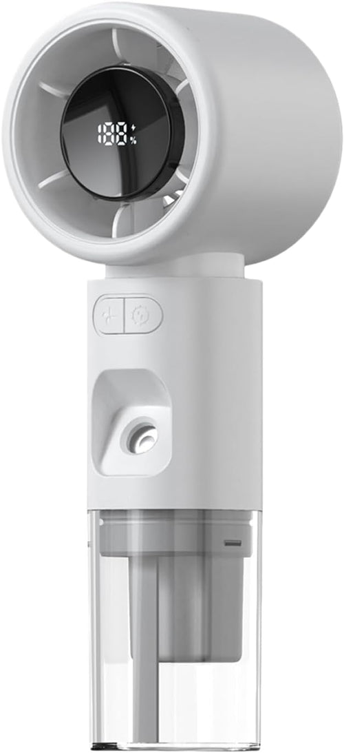 Misting Fan, Mini Spray Water Cooling Tool, Digital Display USB Rechargeable, Handheld Mist Fan 2.28x2.24x6.61 inches, For Outdoor Camping Home Makeup Travel Use