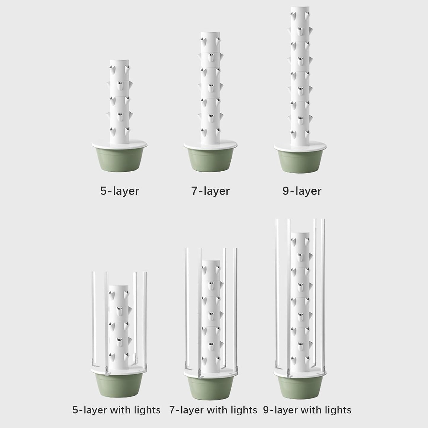 FXNFXLA Torre idroponica con luci di Coltivazione a LED, Sistema di Coltivazione idroponica Verticale Intelligente per Verdure da 20/28/36 Piante, per casa, Balcone e Cucina