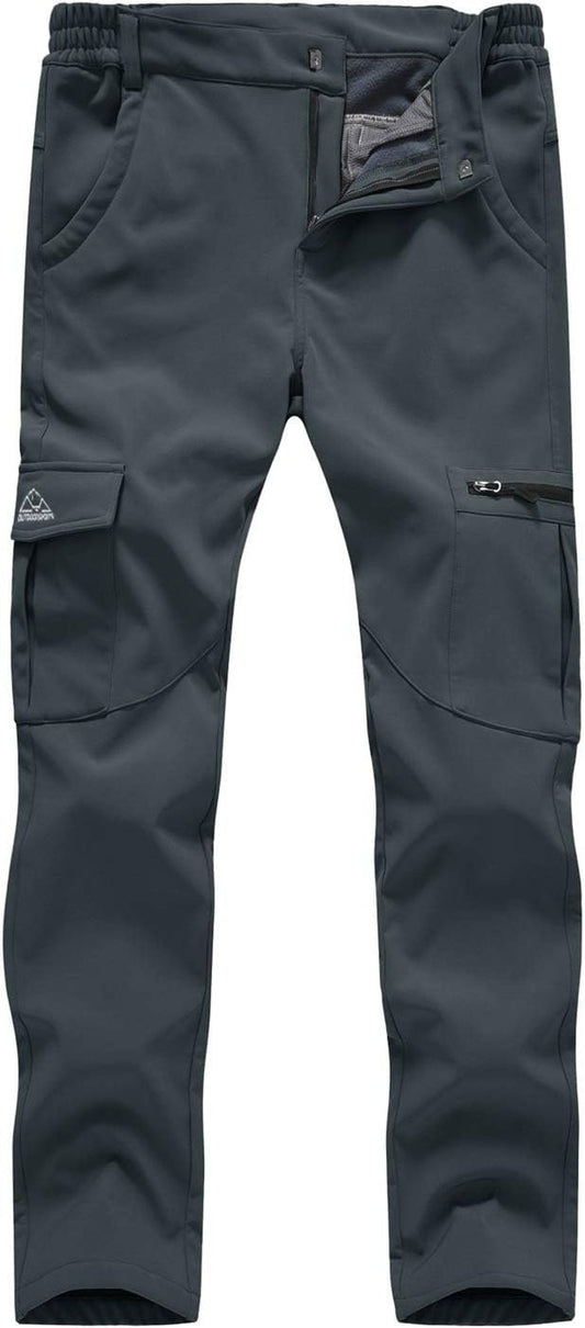 Rdruko Women's Waterproof Softshell Fleece Lined Ski Snow Insulated Pants with Pockets