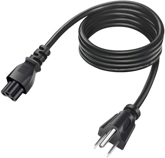 4Ft 3 Prong AC Laptop Power Cord Cable Fit for LG TV/Lenovo Dell HP Asus Acer MSI Razer Toshiba Sony Samsung Adapter Notebook Computer Charger Replacement - (ETL Listed Cable)