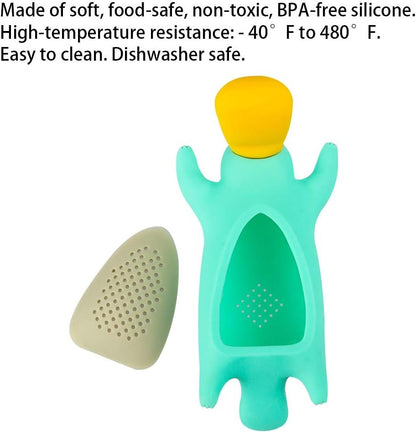 Silicone Tea Infuser Set for Loose Tea, Tomorotec Cute Animal Tea Strainer Duckbill (3 Pack)