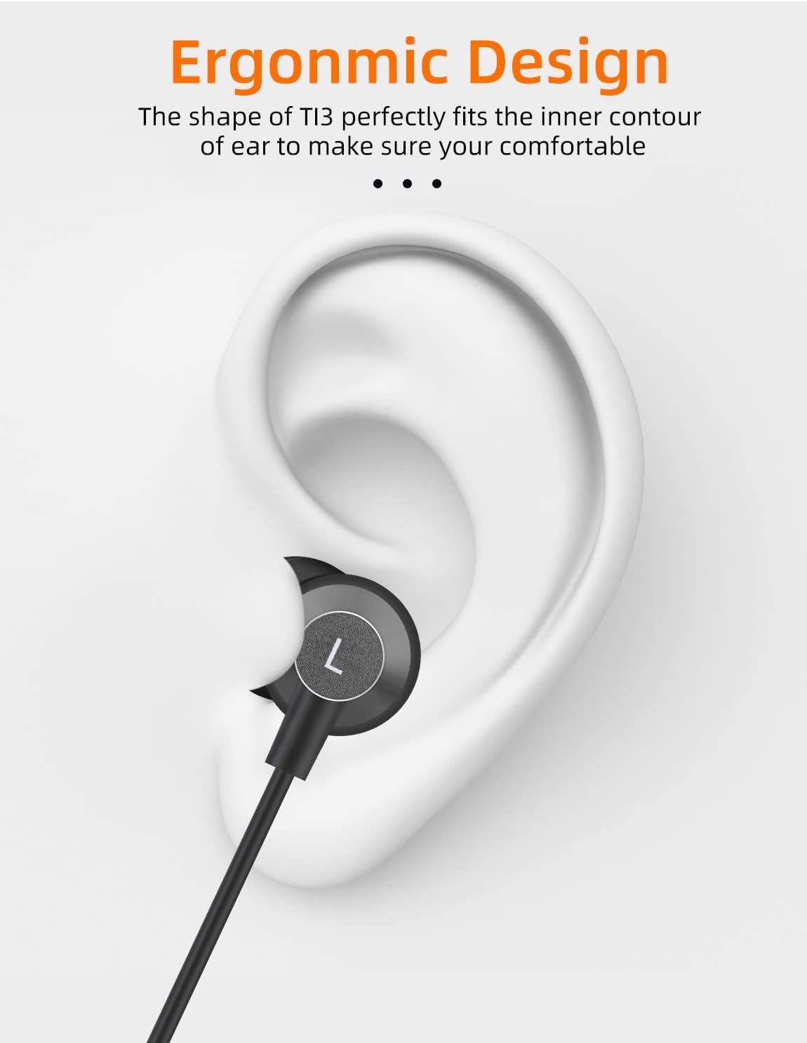 [2 Pack] MAS Carney TI3 Wired USB Type C Headphones, USB C Earbuds, Earphones with Microphone for Samsung S20, Huawei P30 P40, Oppo, Honor, Google Pixel and Other Smartphones with Type-C Interface