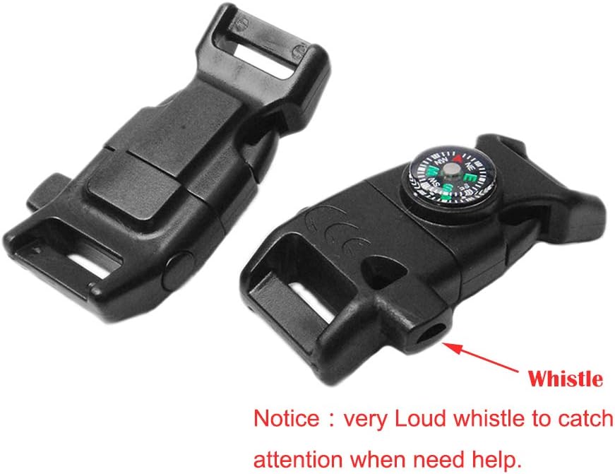 Paracord Buckles, Compass Buckle for Bracelets Clasp Clip Outdoor Camping Emergency Survival Travel Accessories