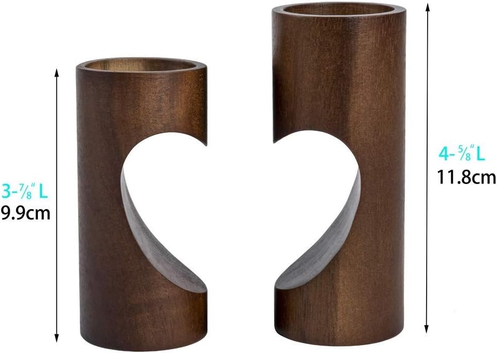 ChasBete Heart Shaped Table Candle Holder, Modern Wooden Ornaments Set, Centerpiece for Home Decorations – Bruno