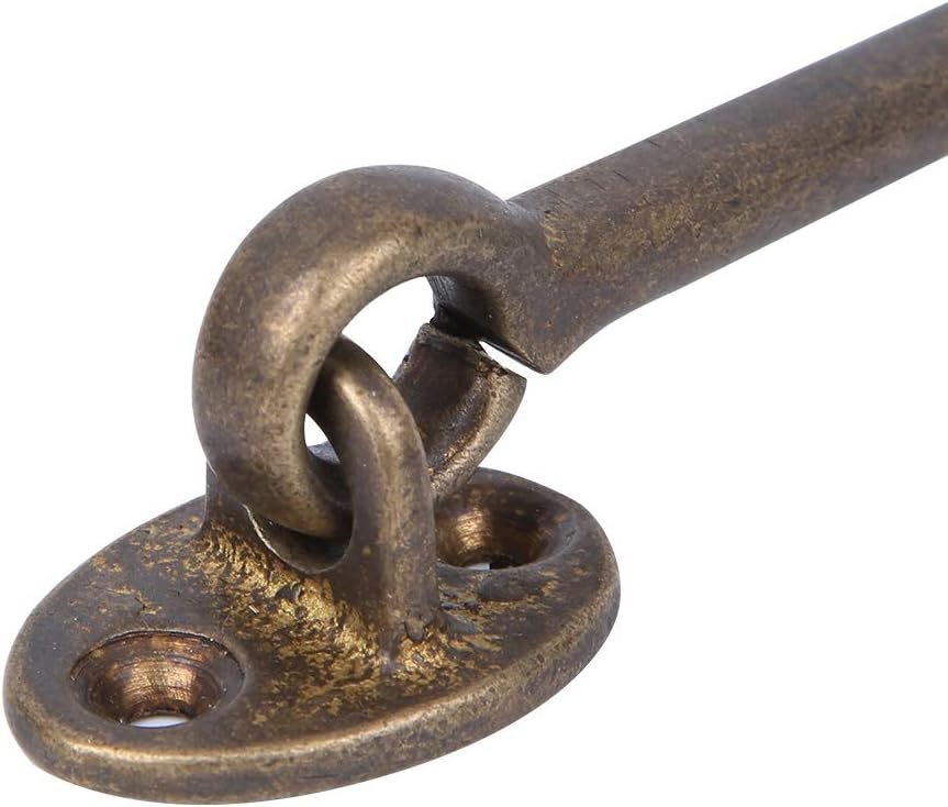 Chiusura per Finestra, Staffa Antivento in Ottone Antiruggine per Ufficio (bronzo antico)
