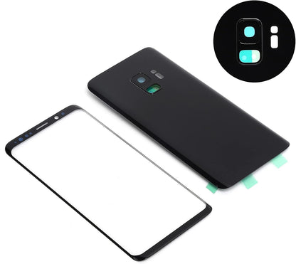Rear Front Glass Replacement for Samsung S9 G960 Replacement Phone Rear Back Glass Cover Front Screen Glass Lens for Samsung S9 G960 Mobile Phone. G960 Phone Rear Ba (Black)