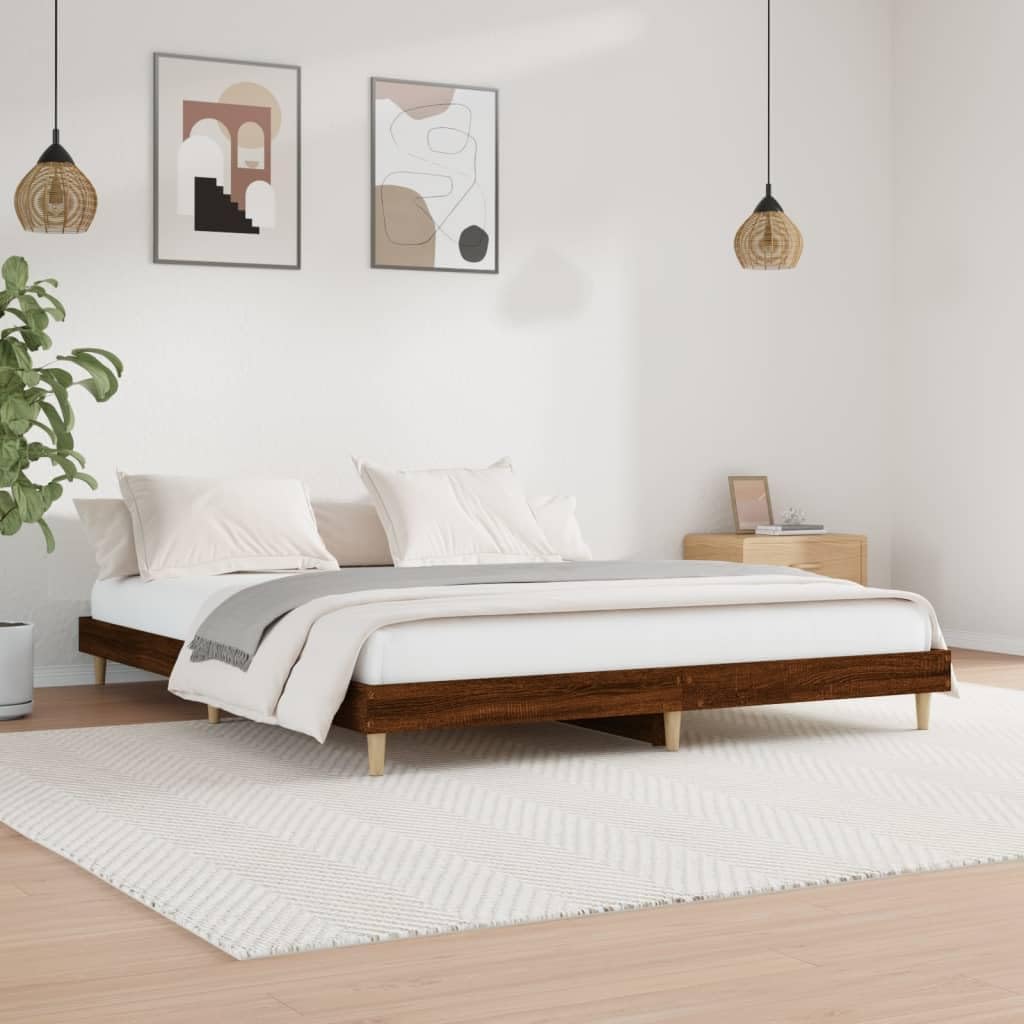 Lechnical Giroletto Rovere Marrone 120x200 cm in Legno Multistrato,Mobili,Letti e Accessori,Letti e telai per Letti