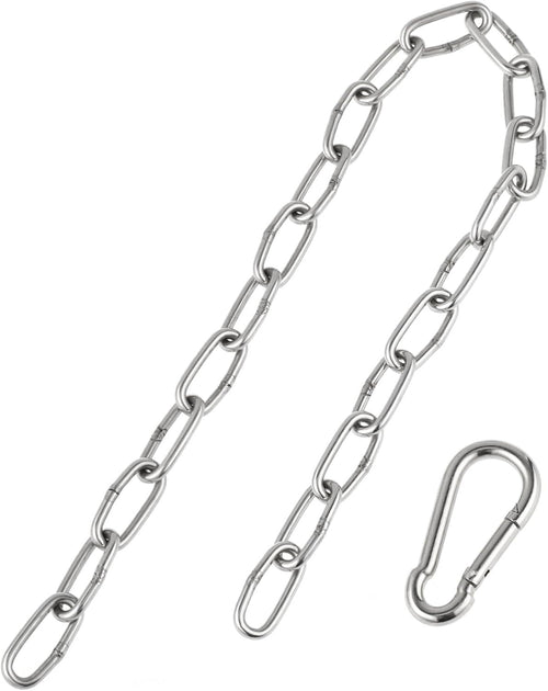 OSOLADY Home Gym Accessories Heavy Duty Chain for Weight Machine Extension LAT Pulldown Chain Hand Grip Strengthener Fitness Chain Extension Workout Fitness